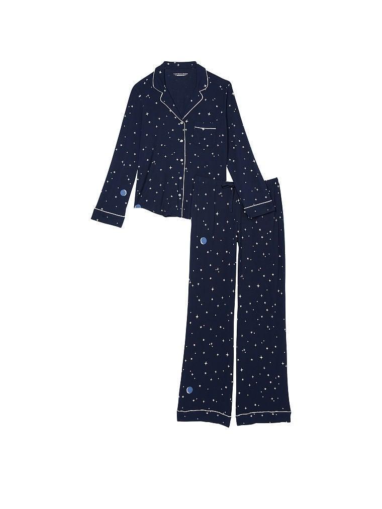 Піжама Victoria's Secret Modal Long Pajama Set модал сорочка/штани M Синій (2070549899) - фото 3