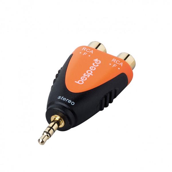 Переходник Bespeco SLAD380 2xRCA to Jack 3.5 stereo (22162)