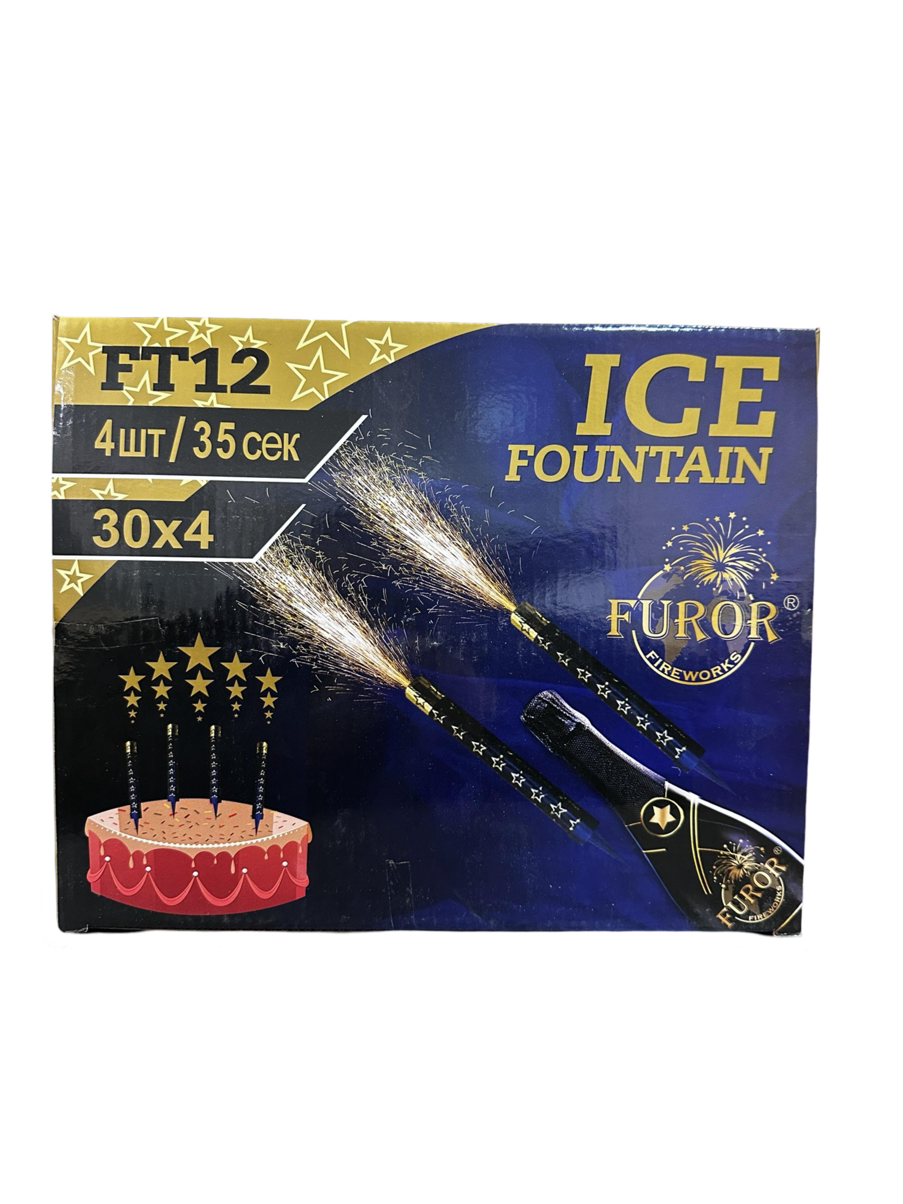 Набор тортовых свечей Furor 35 секунд 4 шт. (FT12) - фото 3 Набор тортовых свечей Furor 35 секунд 4 шт. (FT12) - фото 3