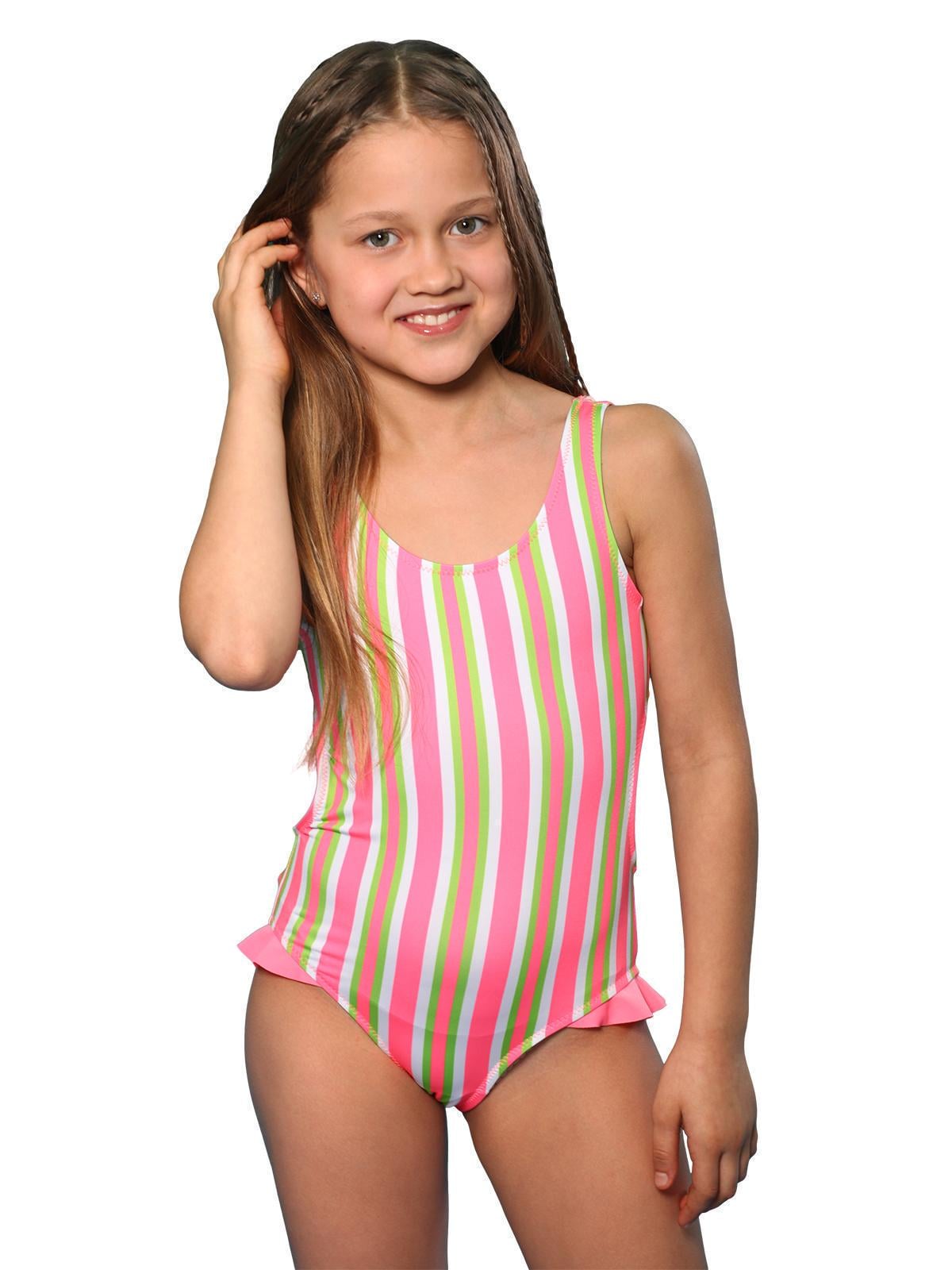 Купальник сплошной Keyzi 122 см Cute small 1 psc Розовый-полоска