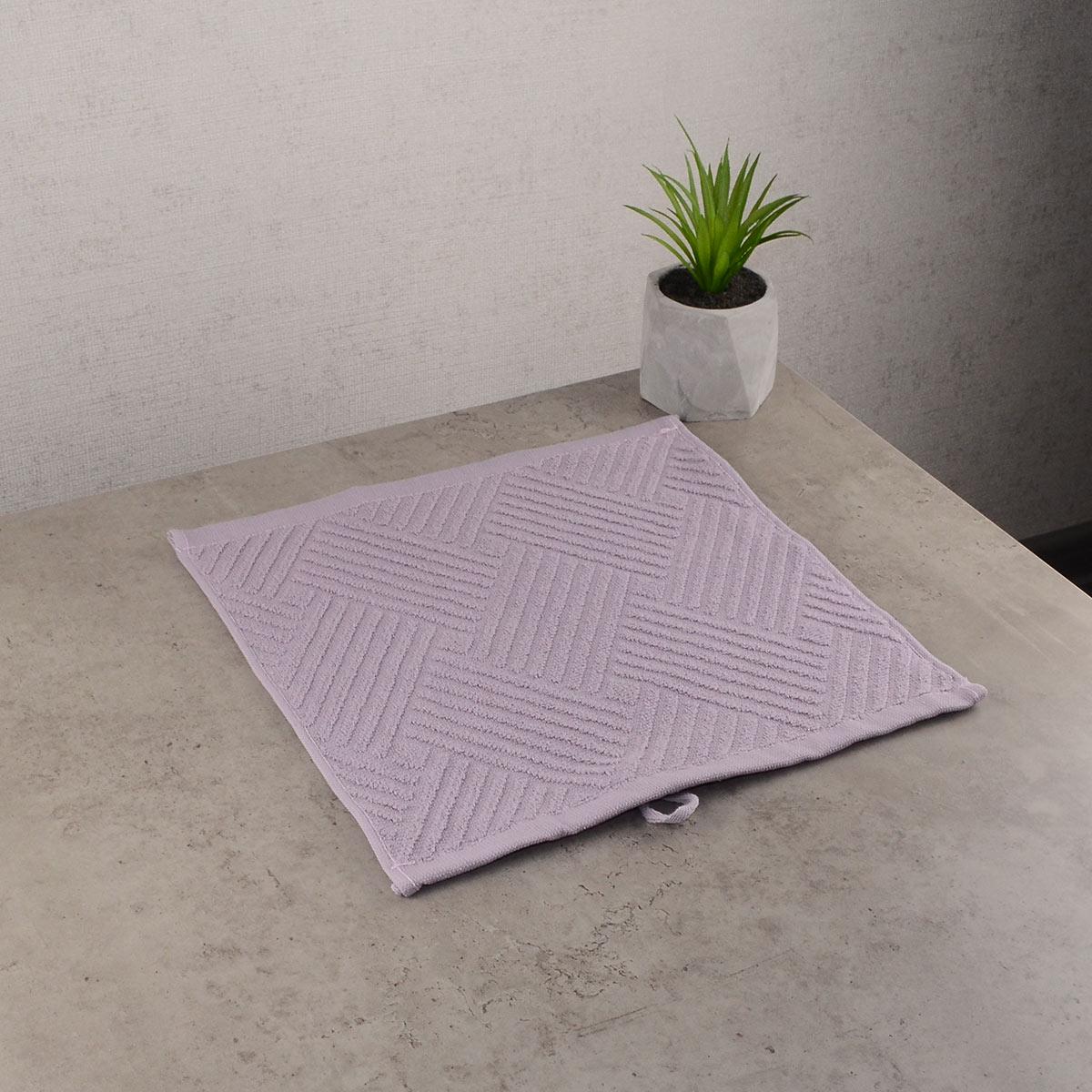 Махровая жаккардовая салфетка GM Textile 30х30 см с петелькой Пепельный