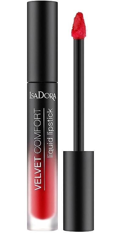 Помада губная жидкая IsaDora Velvet Comfort Liquid Lipstick 4 мл 66 Ravish Red (390457)