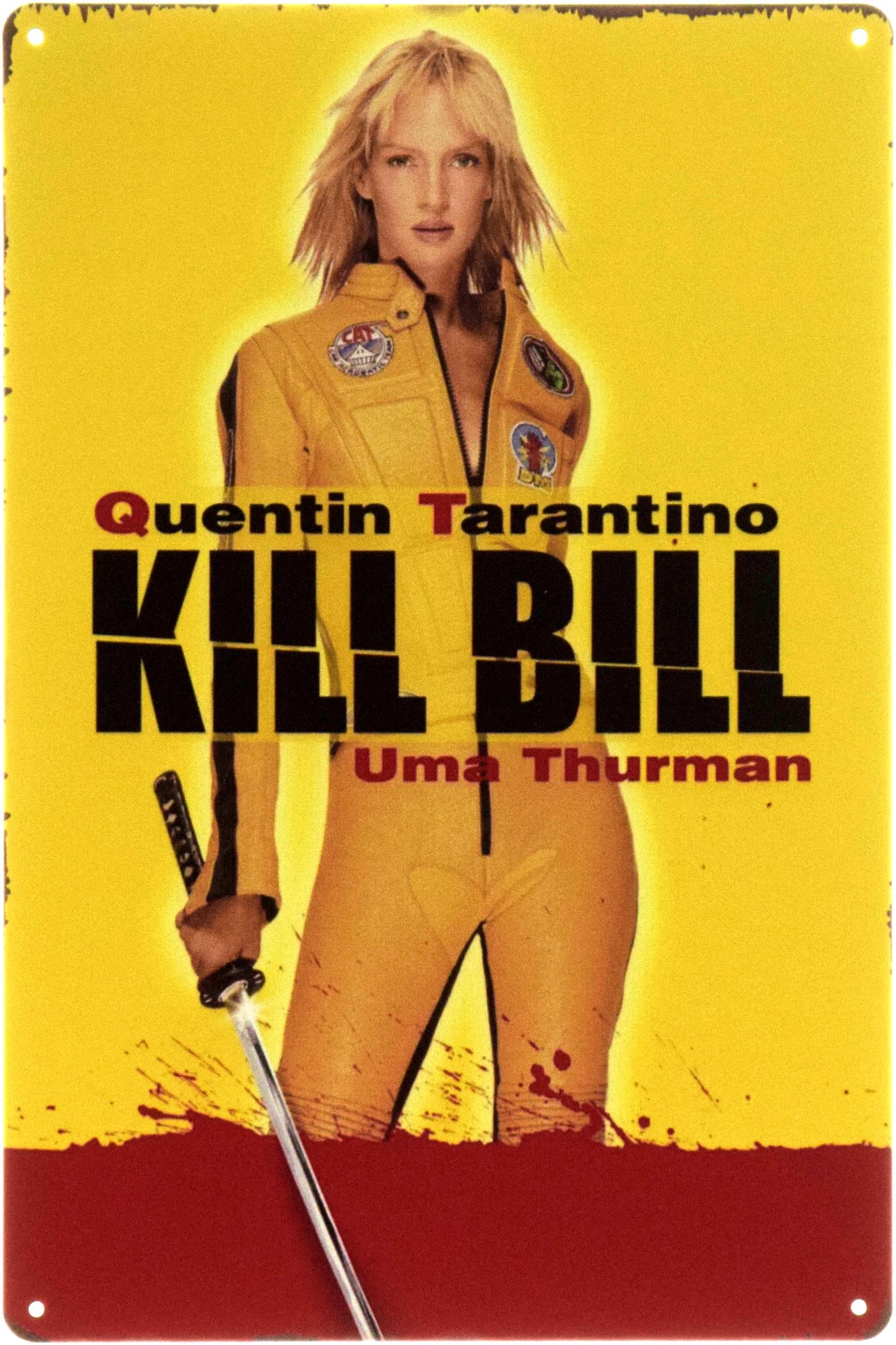 Табличка металлическая "Kill Bill Quentin Tarantino, Uma Turman" 20x30 см (ms-104446)