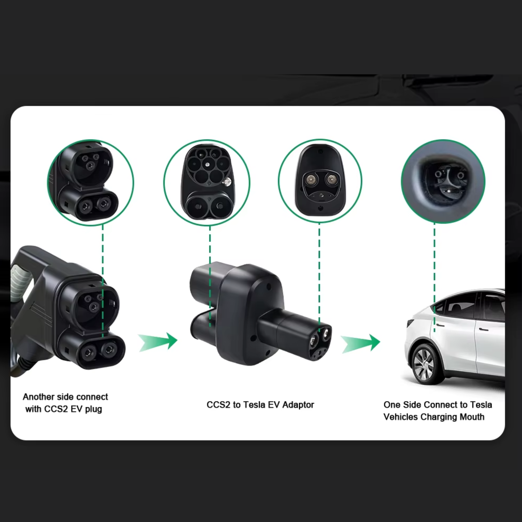 Перехідник-зарядний адаптер CCS2 для Tesla (24392730) - фото 2 Перехідник-зарядний адаптер CCS2 для Tesla (24392730) - фото 2