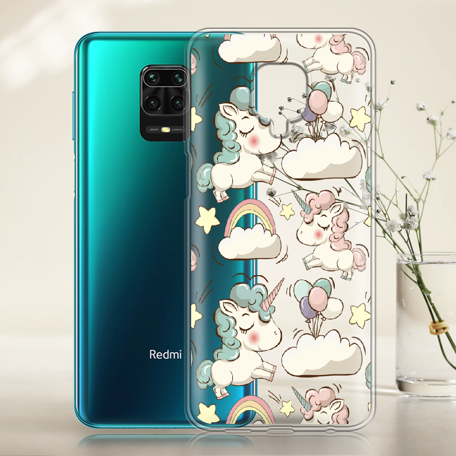 Чохол Boxface Xiaomi Redmi Note 9S Unicorns Прозорий силікон (39475-cc2-39475) - фото 2