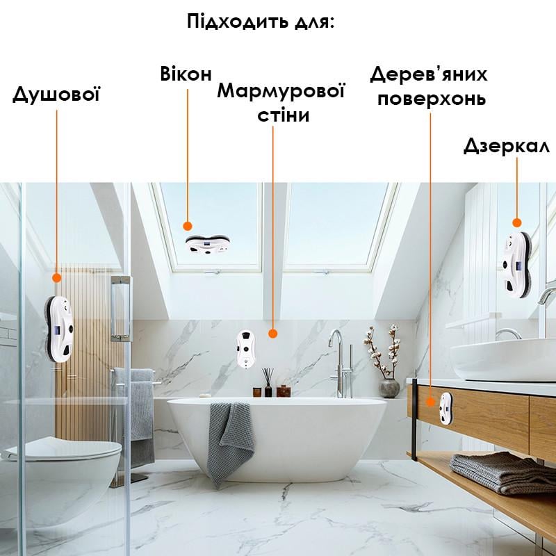 Робот для мойки окон Liectroux YW610 автоматический с распылителем воды из ДУ (2602006868) - фото 5 Робот для мойки окон Liectroux YW610 автоматический с распылителем воды из ДУ (2602006868) - фото 5