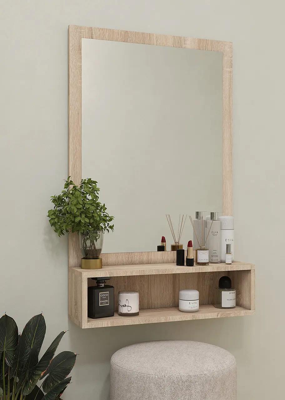 Дзеркало з полицею 600х950х166 мм Дуб-сонома (FNT-1)