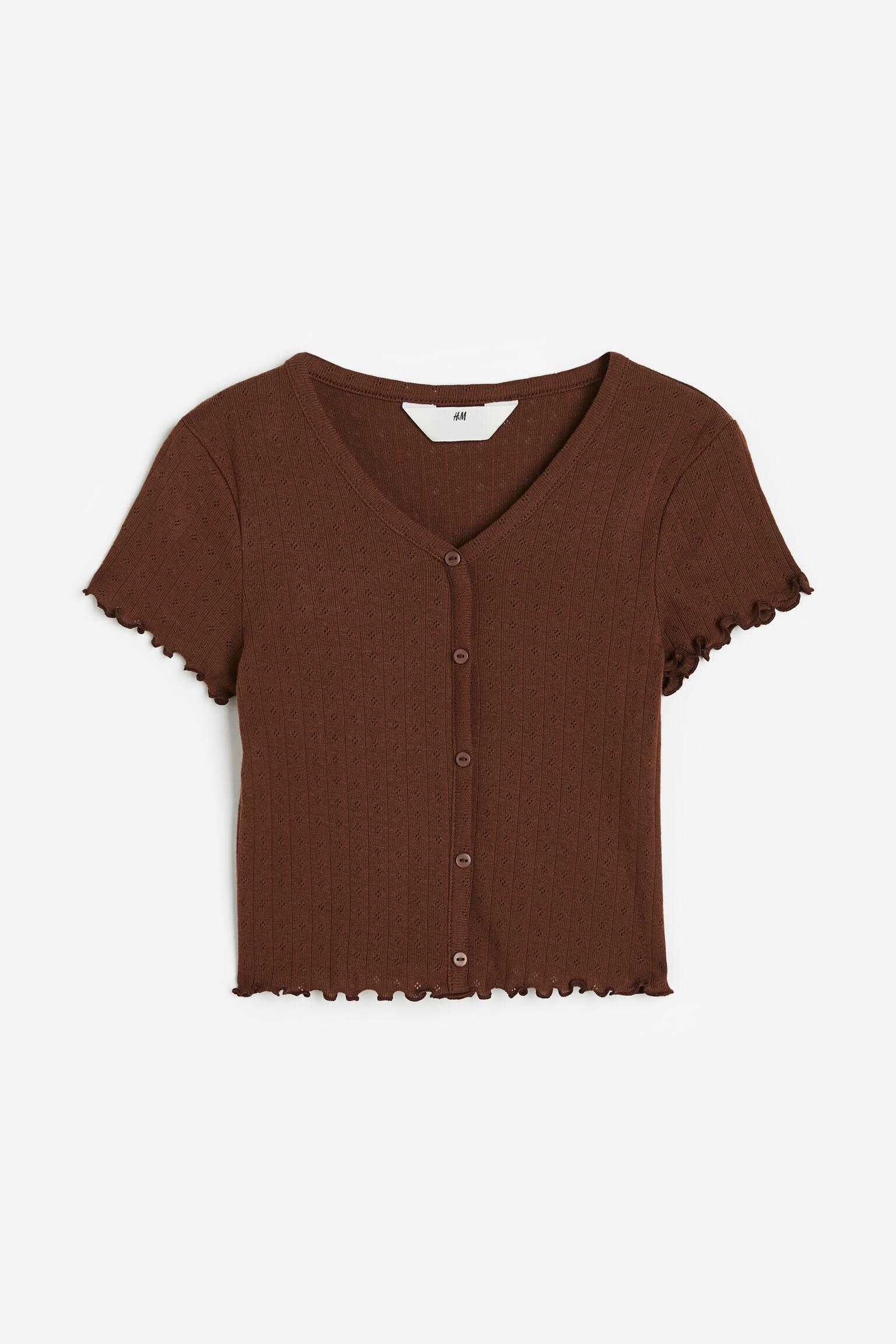 Топ для девочек H&M 1169082 170 см Коричневый (1111109409586)