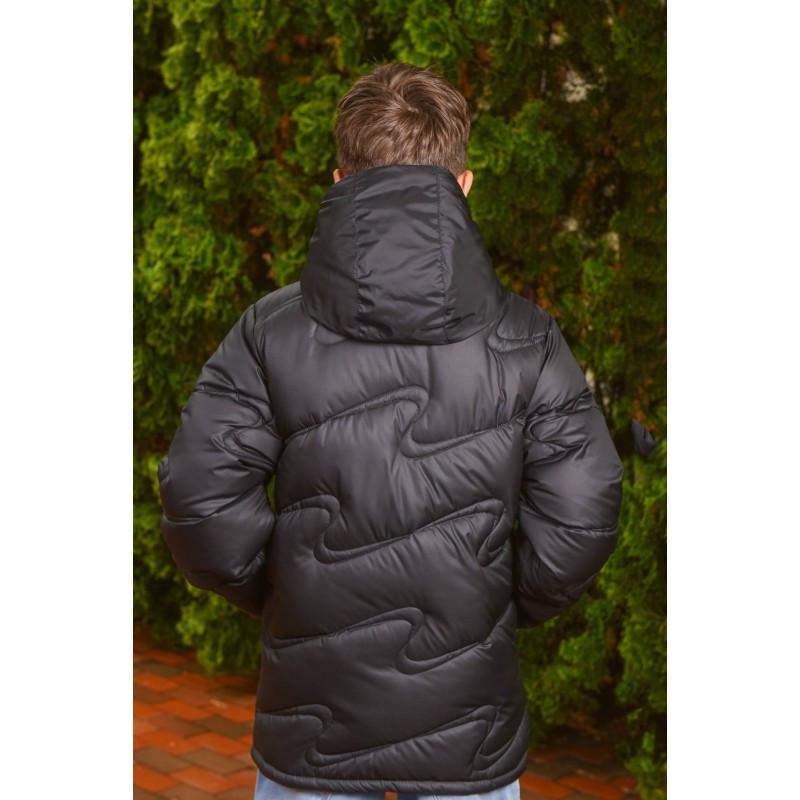 Пуховик детский зимний Волна лебединый пух 134 см Черный (2713424102) - фото 3 Пуховик детский зимний Волна лебединый пух 134 см Черный (2713424102) - фото 3