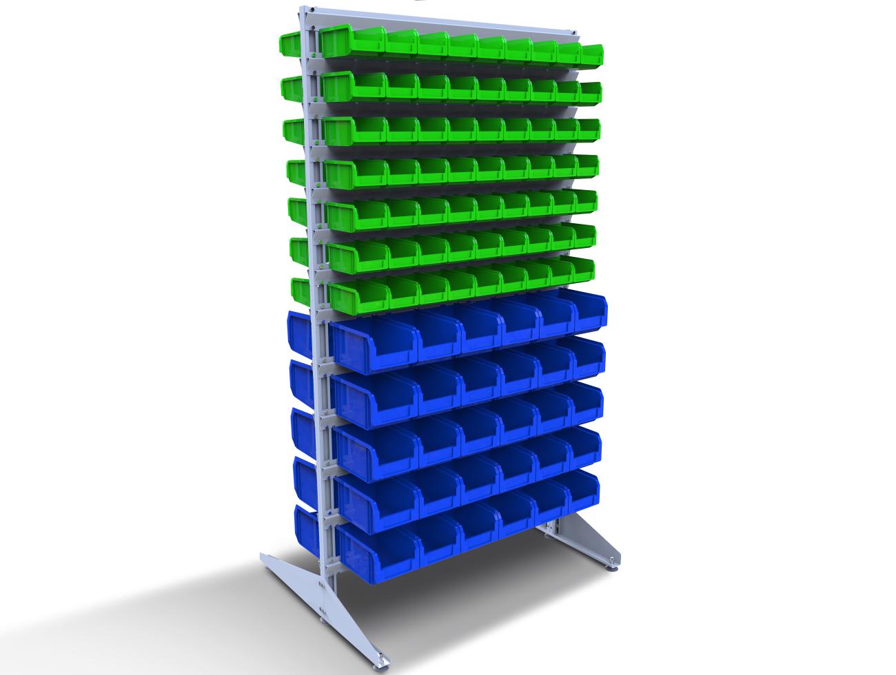 Стеллаж для метизов двухсторонний DS-18/8 700x1800x1000 мм (120030)