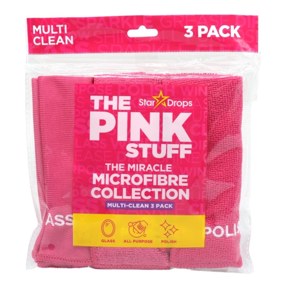 Мікрофібра для прибирання Pink Stuff універсальна 30x30 см 3 шт. (НФ-00006174)