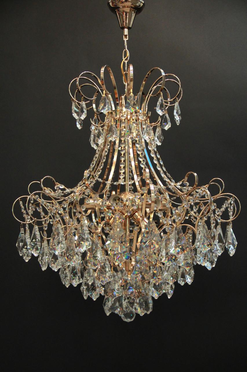 Люстра SVLIGHT 71601/9 хрустальная девятиламповая Золотой Люстра SVLIGHT 71601/9 хрустальная девятиламповая Золотой