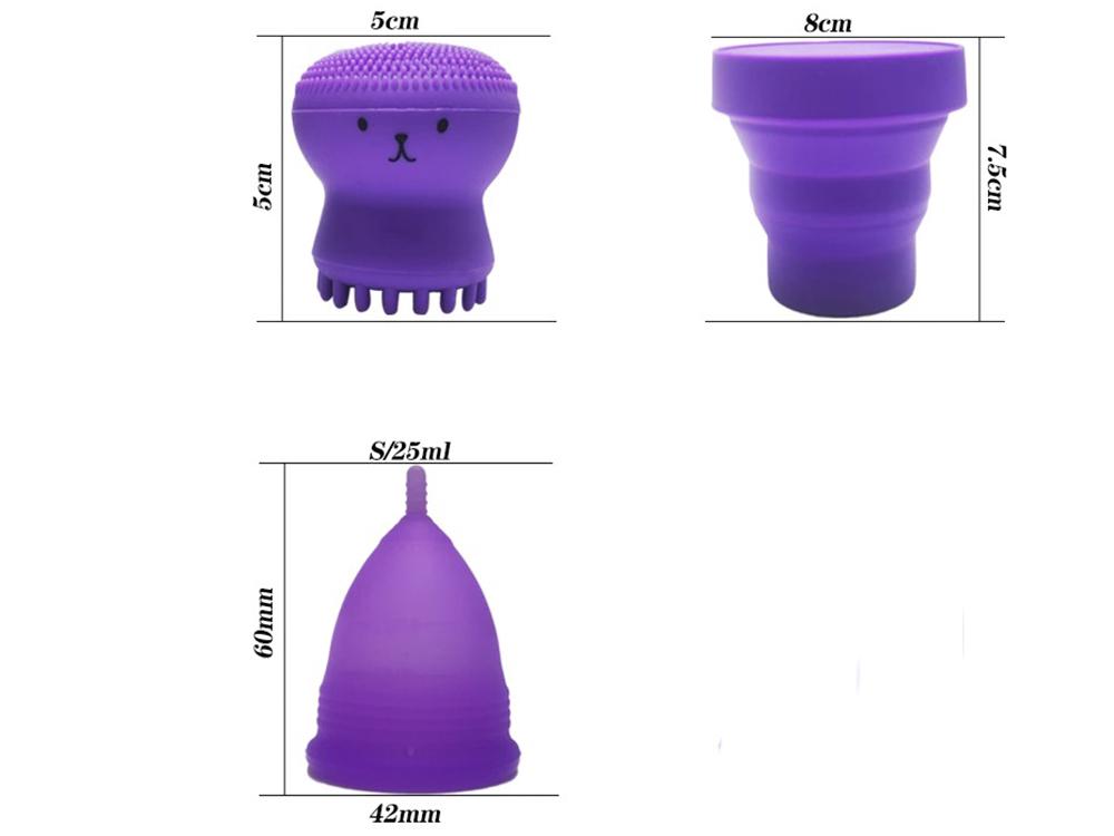 Набор Менструальная чаша/стакан/щетка для очищения лица (1010-238-00) - фото 4
