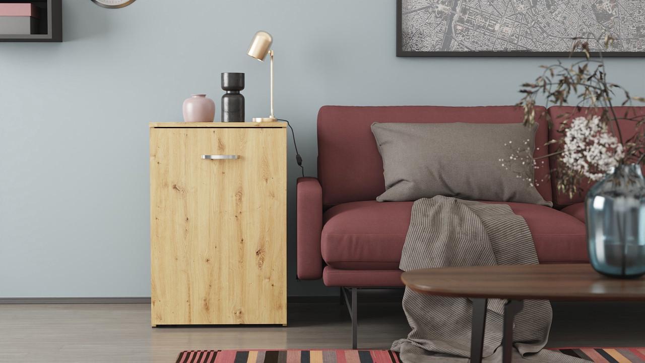 Стіл-тумба трансформер Ferrum-decor Смарт 1/2 ДСП 16 мм 750x1450x600 мм Дуб Артізан (FRD-105079) - фото 8