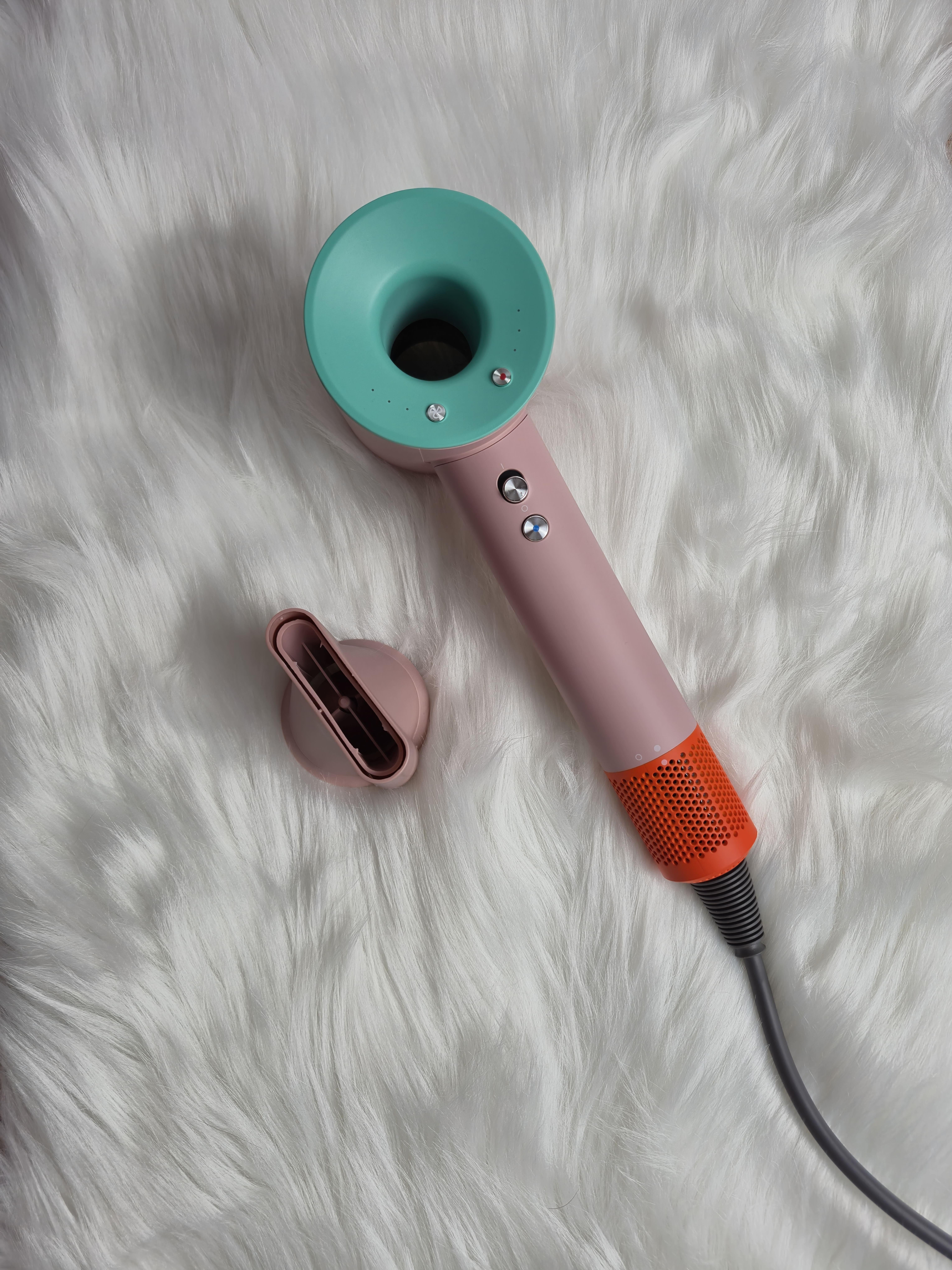 Фен для волосся Super Hair Dryer 1 насадка 1600 Вт Рожевий з м'ятним (10010)