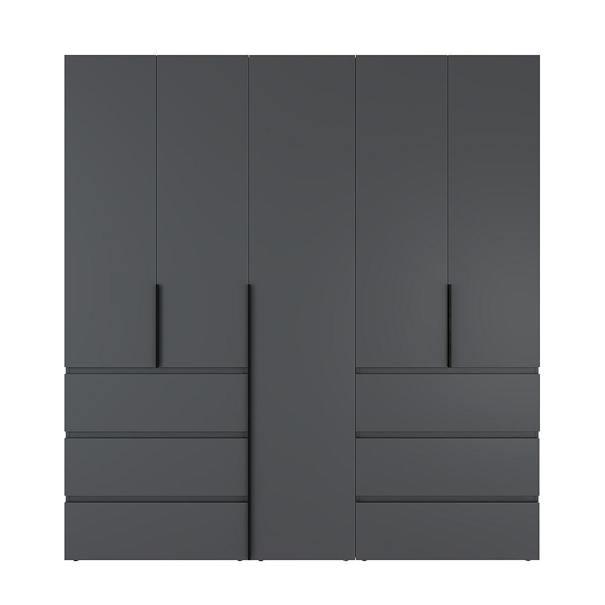 Шкаф распашной комбинированный ART IN HEAD №3 Light 2000x500x2200 мм Графит серый (GALTK037000000)