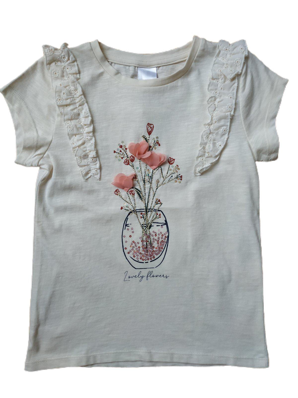 Футболка детская C&A для девочки 122 см Белый (346140)