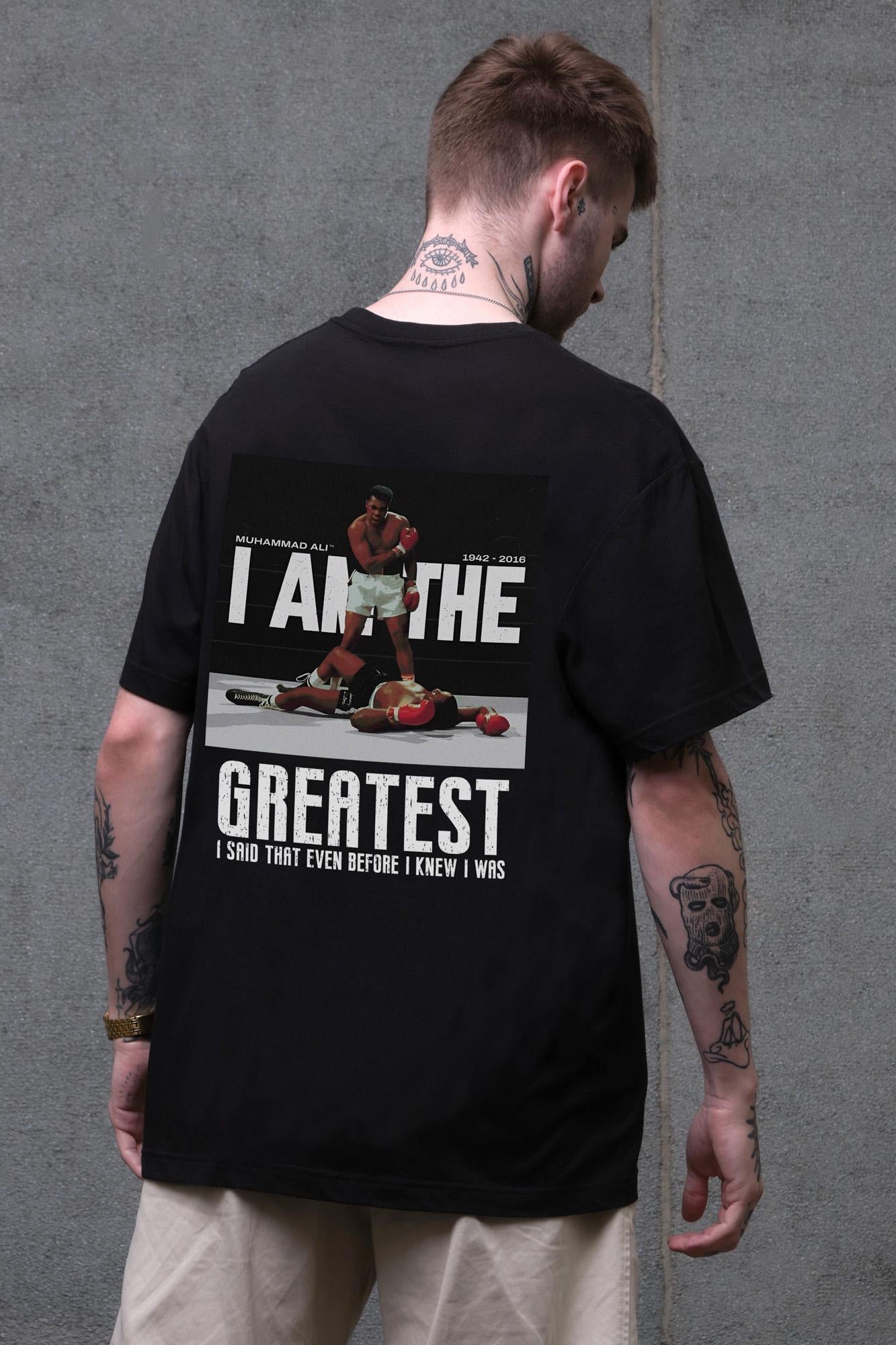 Футболка оверсайз Without С Принтом Muhammad Ali 2XL/3XL Black (2XL/3XL8056265 8056266)