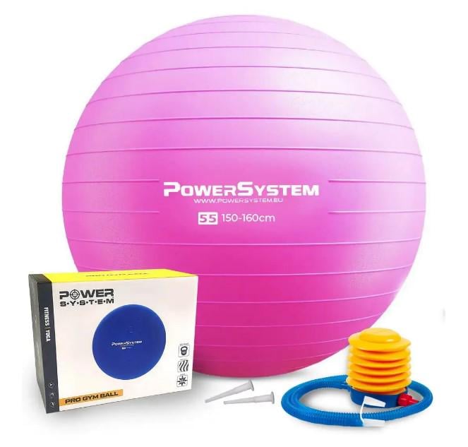 Фитбол для фитнесаPower System PS-4011 PRO Gymball Ø 55 см Pink (4011PI-0)