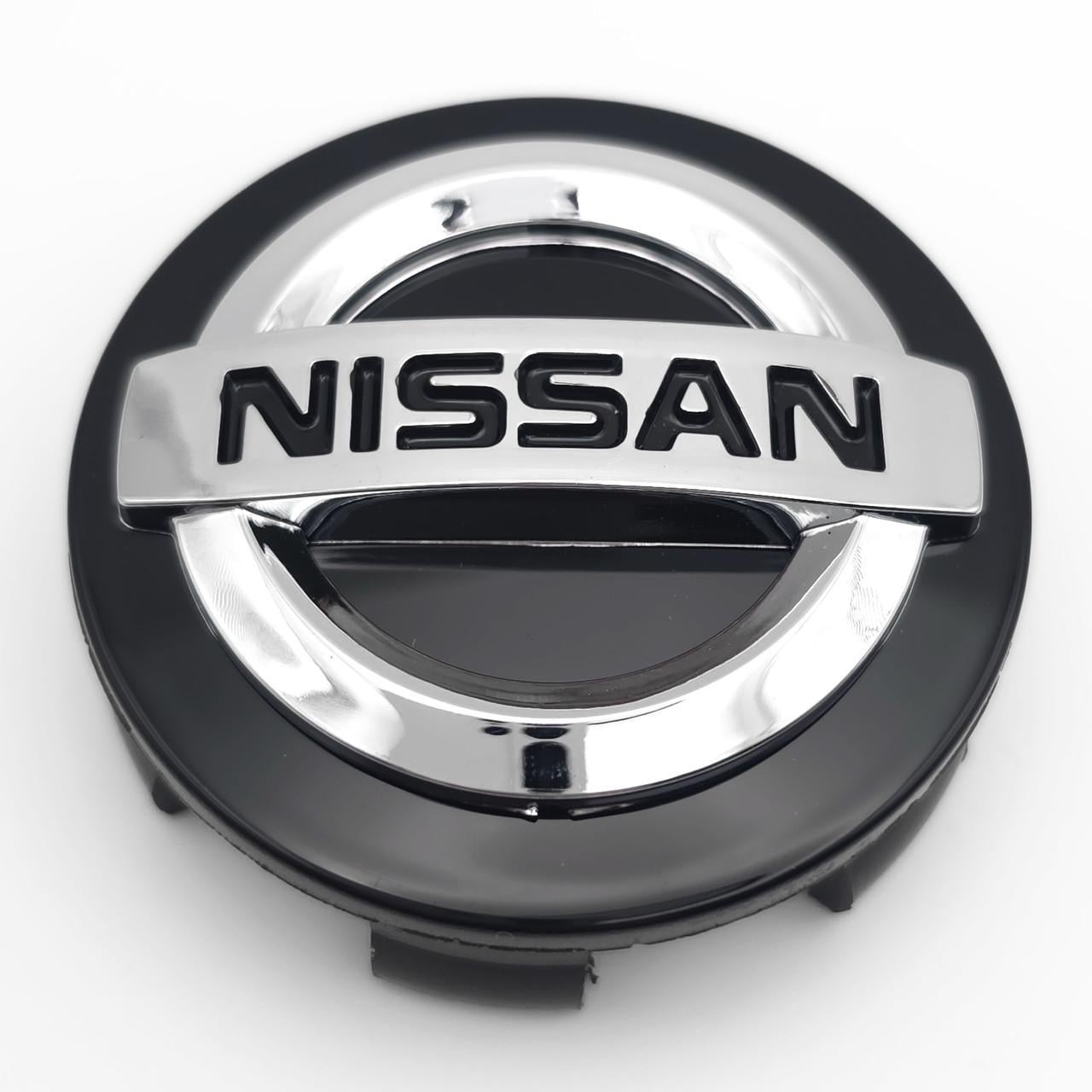 Колпачок заглушка ступицы колеса Nissan 60 мм Черный/Хром (3006909005)