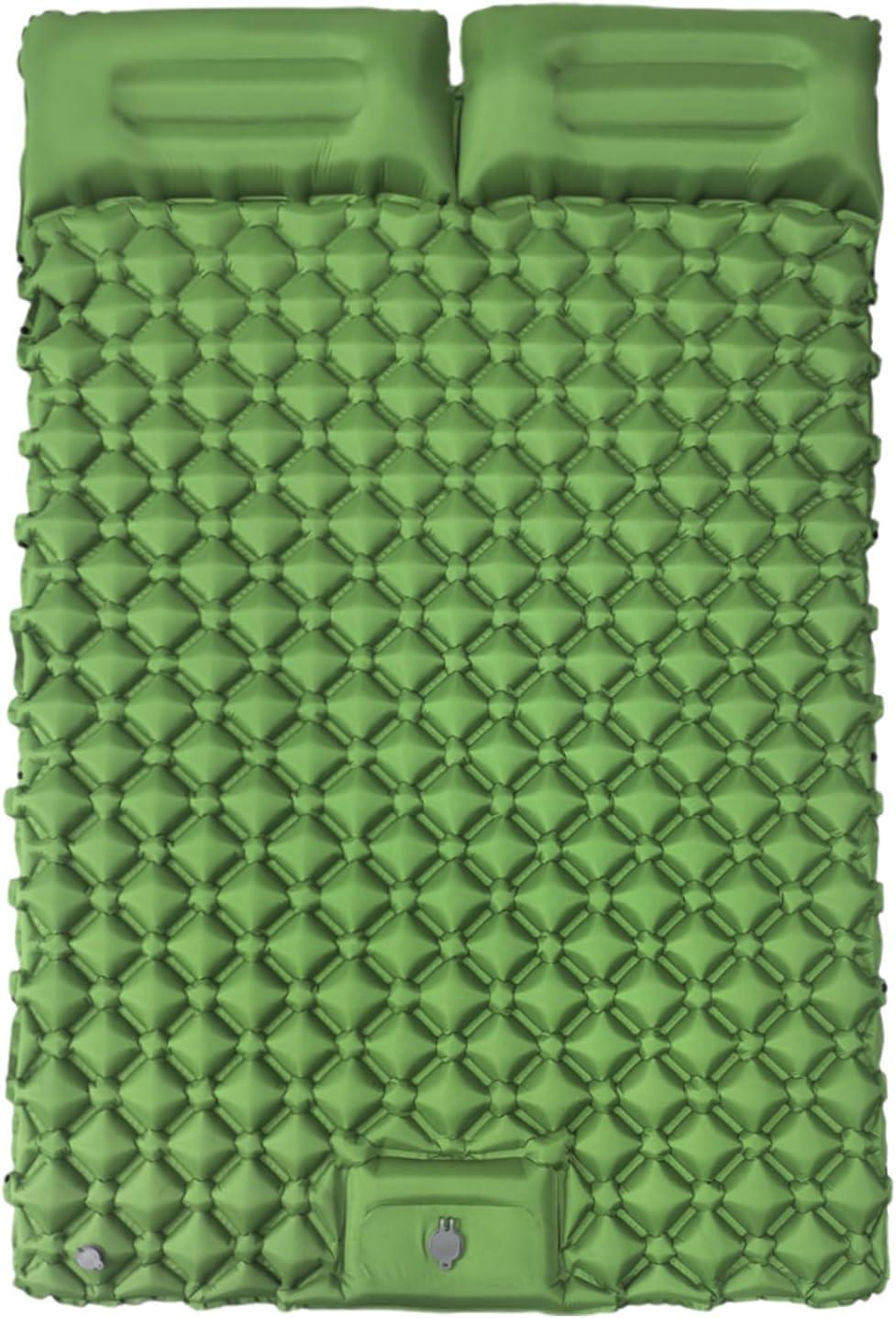 Матрац-каремат надувний двомісний Easy Camping 190х120х5 см Green (EC-1268)