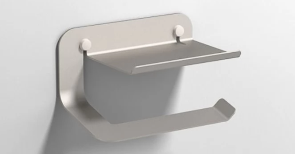 Держатель туалетной бумаги с полочкой Sonia Quick Aluminium Steel 175х107х99 мм (185528)