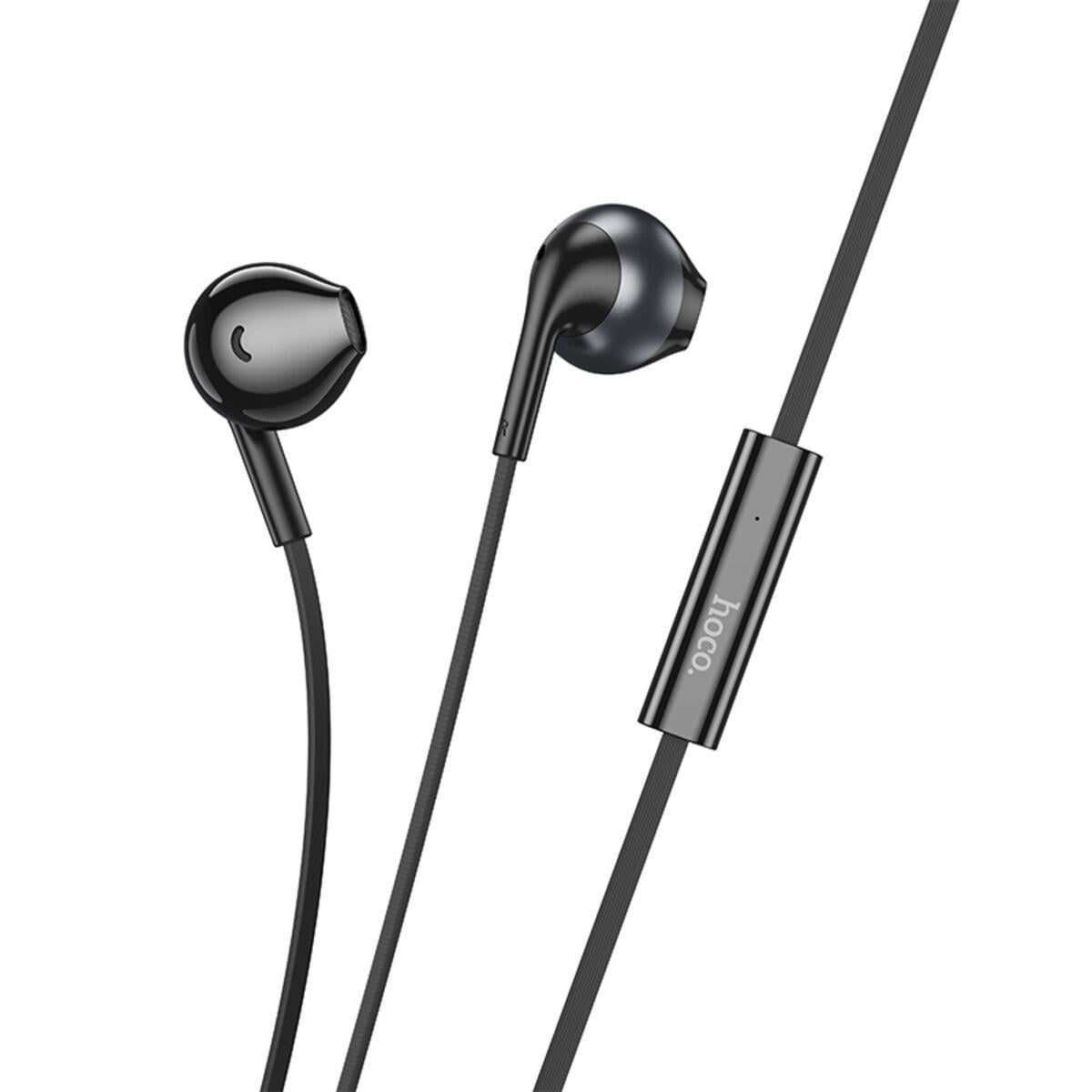 Наушники проводные с микрофоном Hoco M115 Sagacious universal earphones Lightning 1,2 м Black (6942007640008)