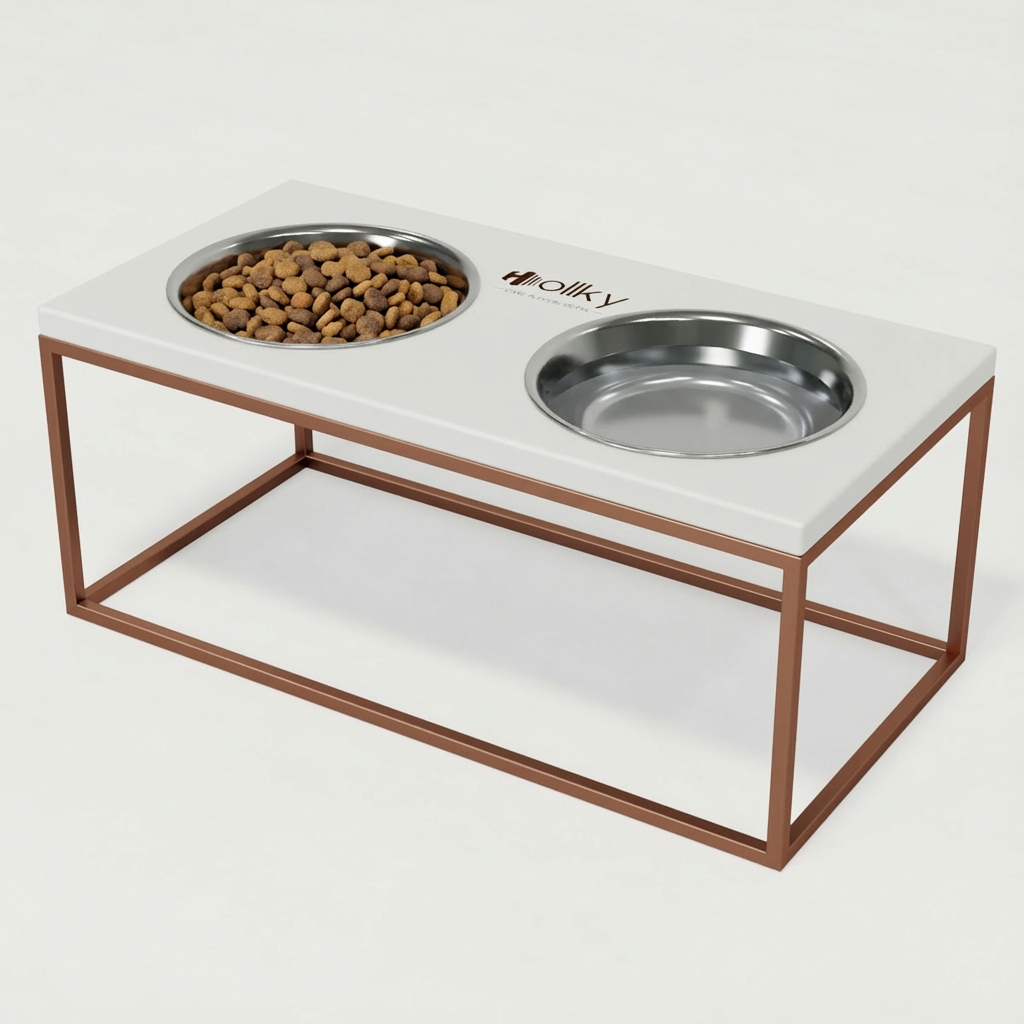 Миски на подставке для больших собак Hollky Base XL20 2х1,8 л (BXL20-522620-GLWH)