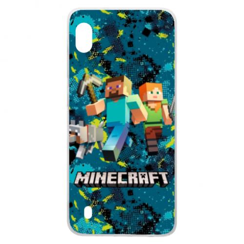 Чехол для Samsung A10 Minecraft Steve Alex And Dog