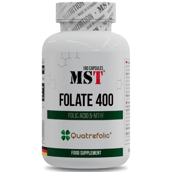 Витамин B для спорта MST Nutrition Folate 400 Quatrefolic 180 капс. (000023706)