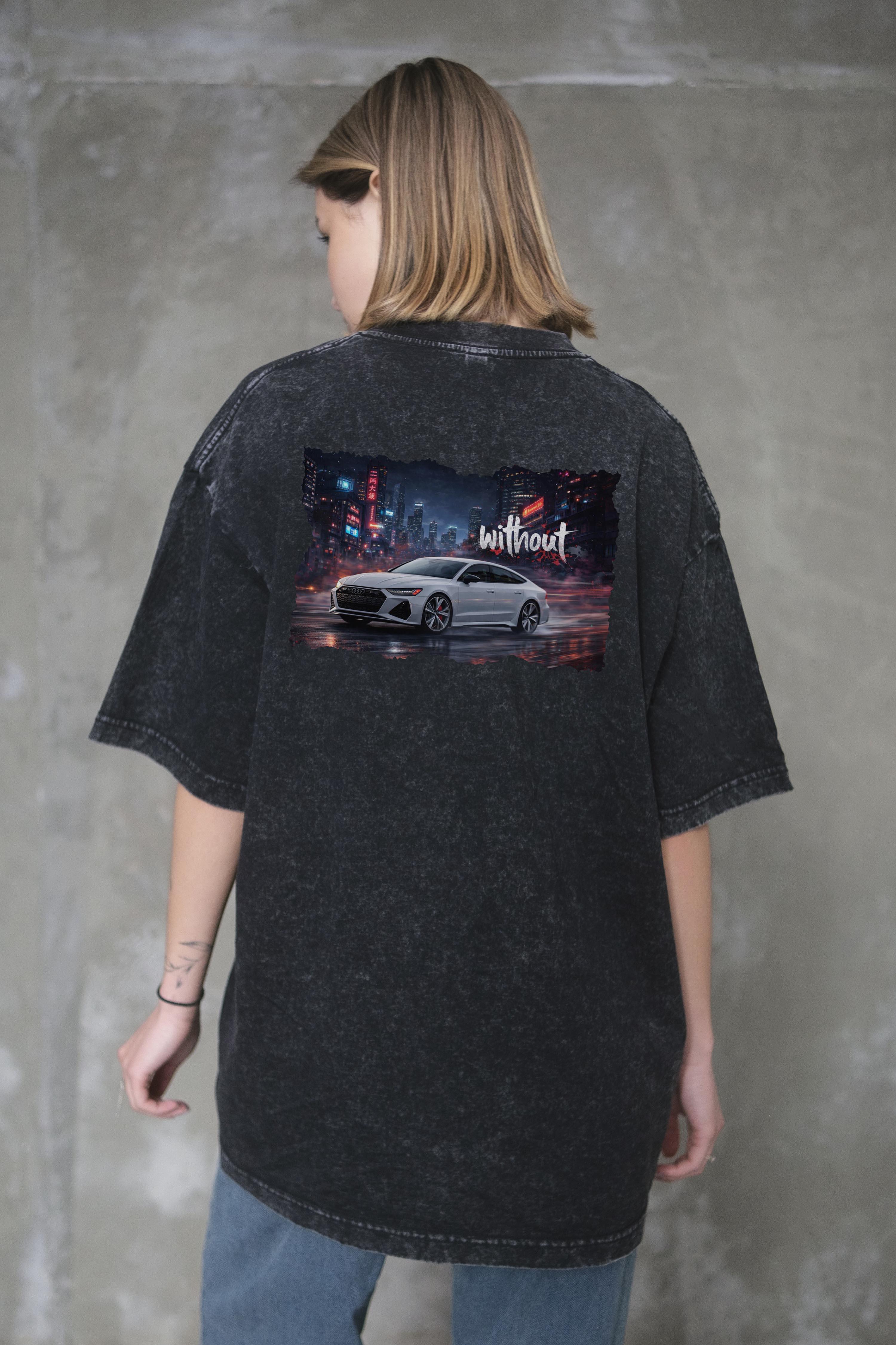 Футболка оверсайз Without Washed Grey Audi L/XL Black (L/XL8056334 8056335) - фото 5 Футболка оверсайз Without Washed Grey Audi L/XL Black (L/XL8056334 8056335) - фото 5