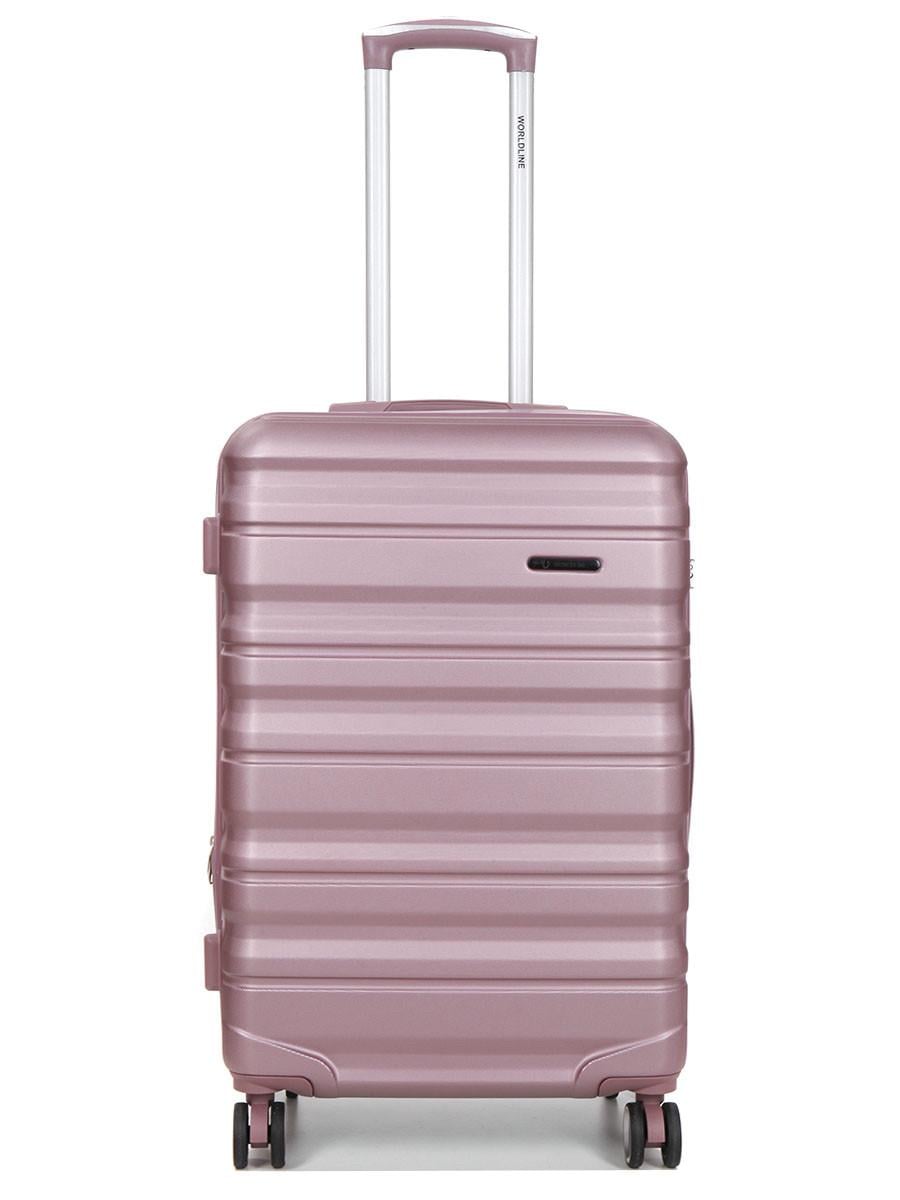 Чемодан Франция средняя Worldline M 66х43х26+5 см 75 л 3,7 кг Розовый (628)