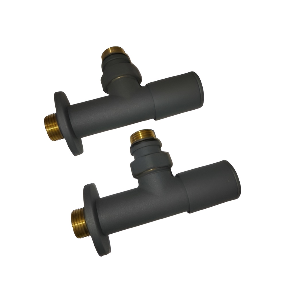Краны радиаторные Rastas 1/2x1/2" угловые Антрацит (TPT-109614)