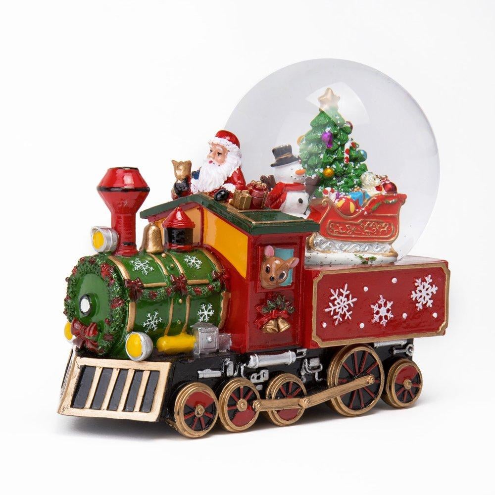 Снежный шар с музыкой Lefard Рождественский поезд 18 см (6016-007)