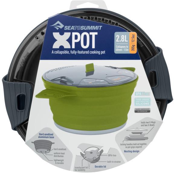 Кастрюля з кришкою Sea to Summit X-Pot 2,8 л Charcoal (AXPOT2.8CH) - фото 3