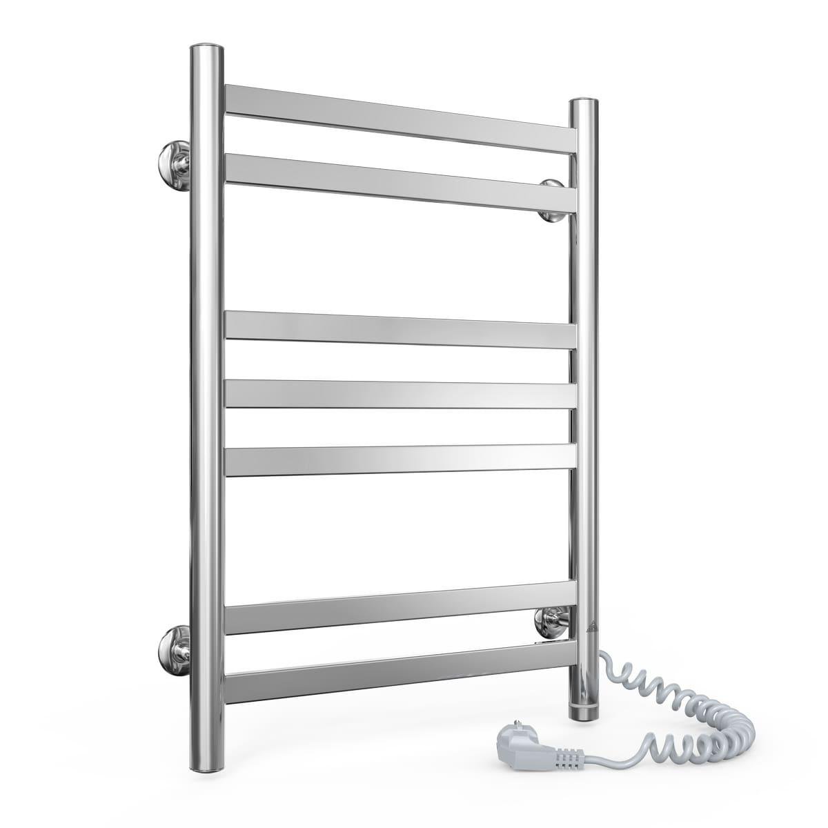 Полотенцесушитель электрический для ванной Laris Кватро П7 с сенсорным управлением из нержавеющей стали 400х600 мм Е Хром (147-127-73207888)