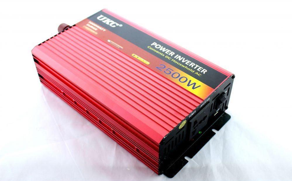 Інвертор автомобільний універсальний AC/DC AR 2500 W 12 V Червоний (3-1-3052) - фото 4 Інвертор автомобільний універсальний AC/DC AR 2500 W 12 V Червоний (3-1-3052) - фото 4