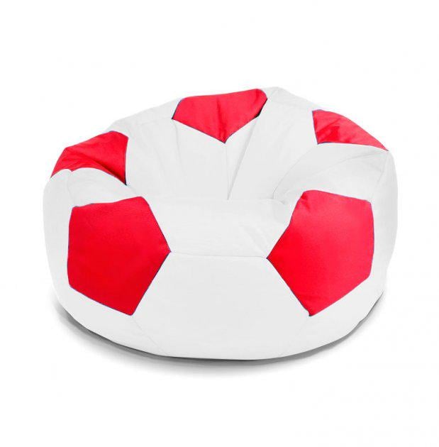 Крісло мішок 70х70 см Білий з червоним (31227-Нов) - фото 1