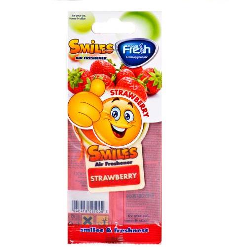 Освежитель воздуха сухой лист Fresh Way SMILES DRY Strawberry (00000032013)