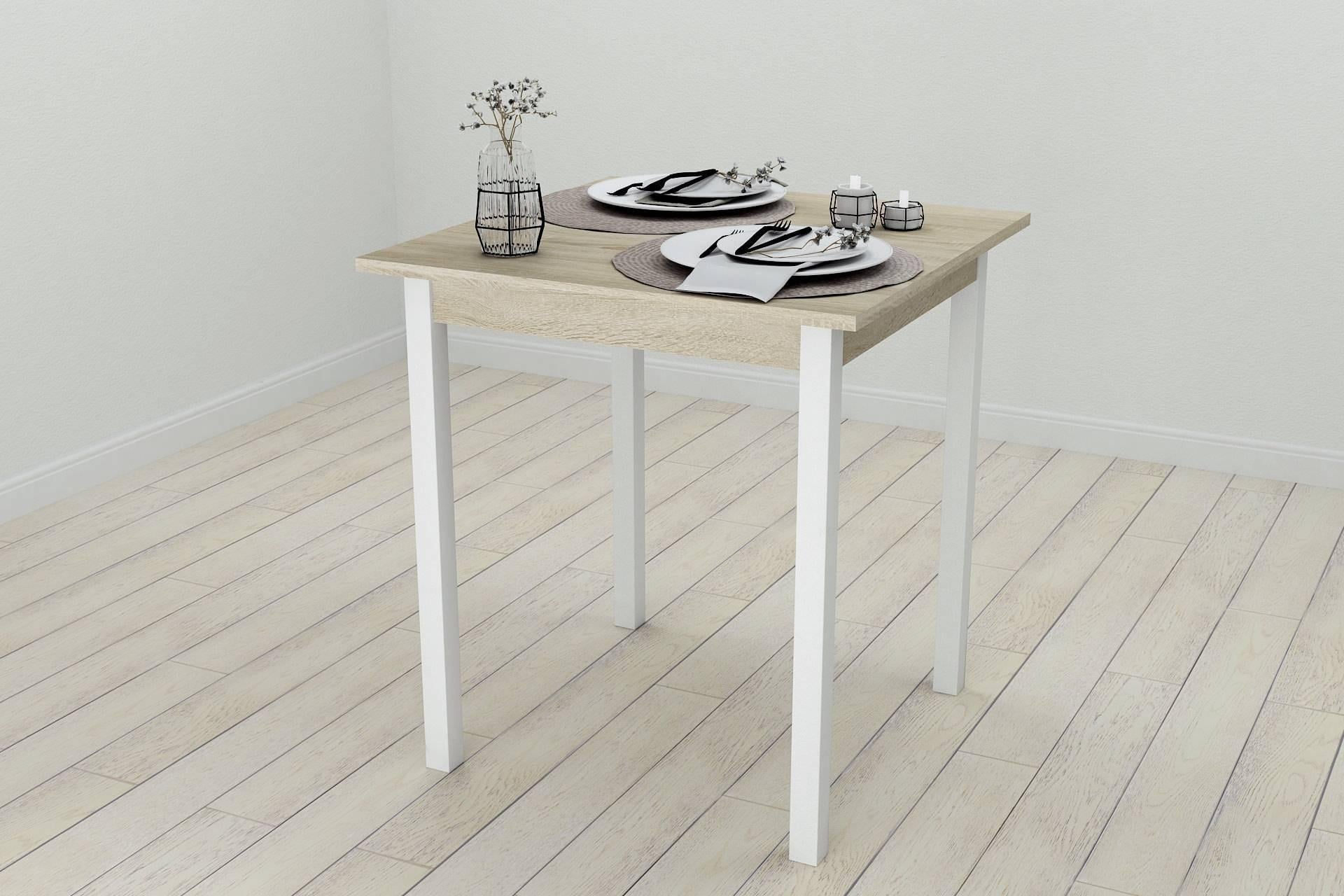 Обеденный стол Ferrum-decor Диего ДСП 16 мм 75x70x70 см Белый/Сонома (FRD-106294) Обеденный стол Ferrum-decor Диего ДСП 16 мм 75x70x70 см Белый/Сонома (FRD-106294)
