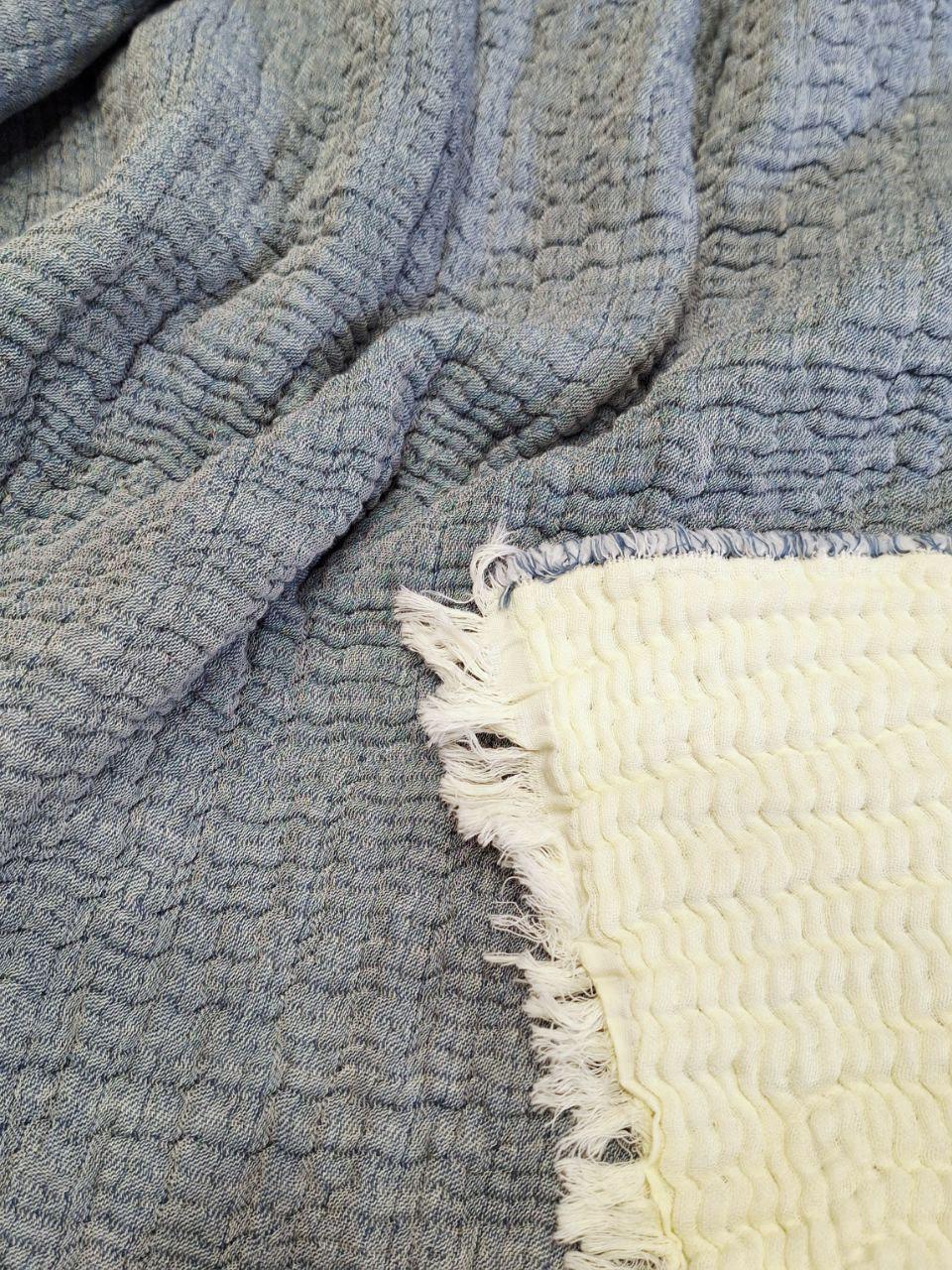 Покривало двостороннє муслінове Colorful Home 200x230 см Джинс (1351) - фото 5 Покривало двостороннє муслінове Colorful Home 200x230 см Джинс (1351) - фото 5