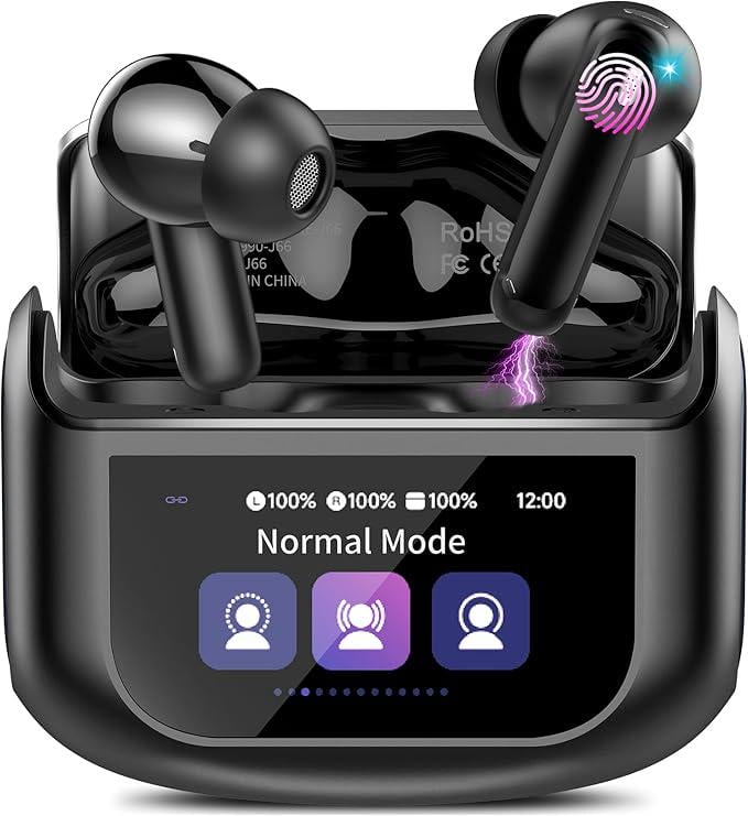 Наушники беспроводные 48H Smart Touch Screen Bluetooth 5.4 с шумоподавлением ANC/ENC с HiFi Stereo (78890)