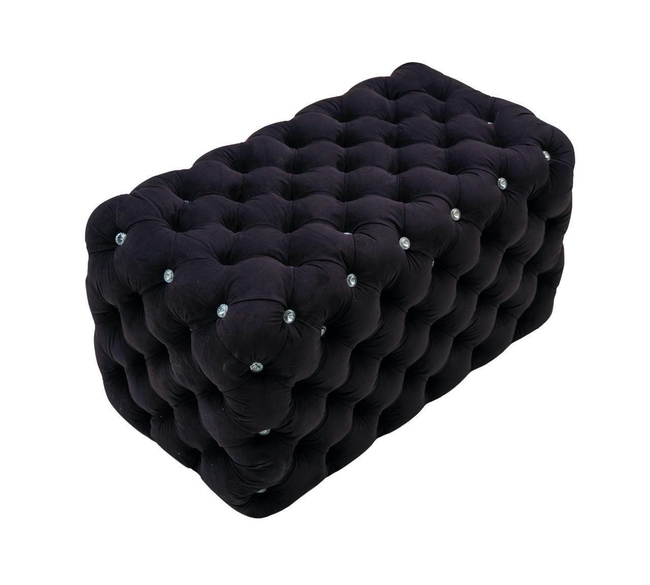 Пуф Mebelle Double Cubic велюр 83x45x45 см Вугільно-чорний (0027) Пуф Mebelle Double Cubic велюр 83x45x45 см Вугільно-чорний (0027)