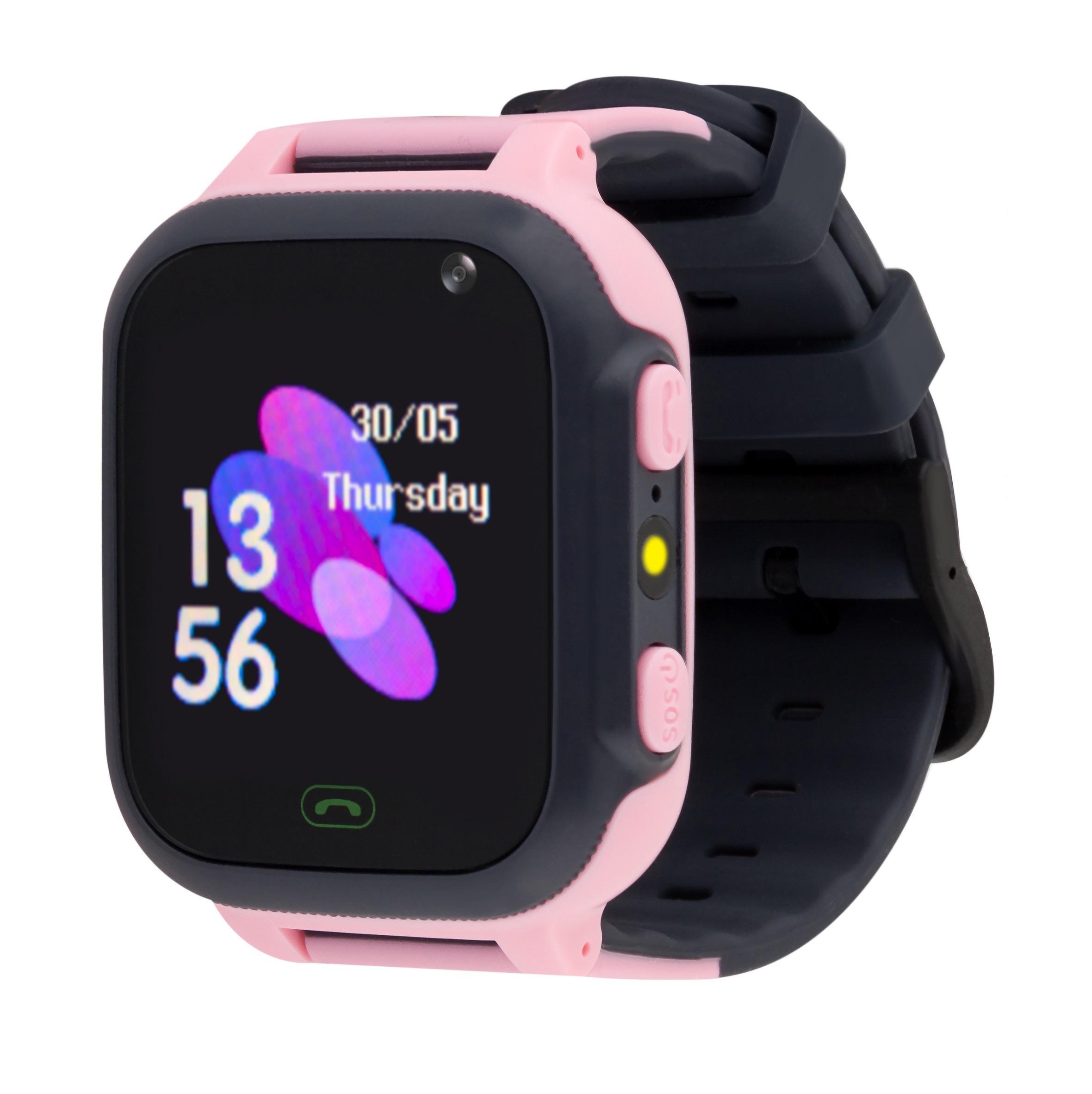 Детские телефон-часы с трекером AURA Q15 с камерой и фонариком Pink