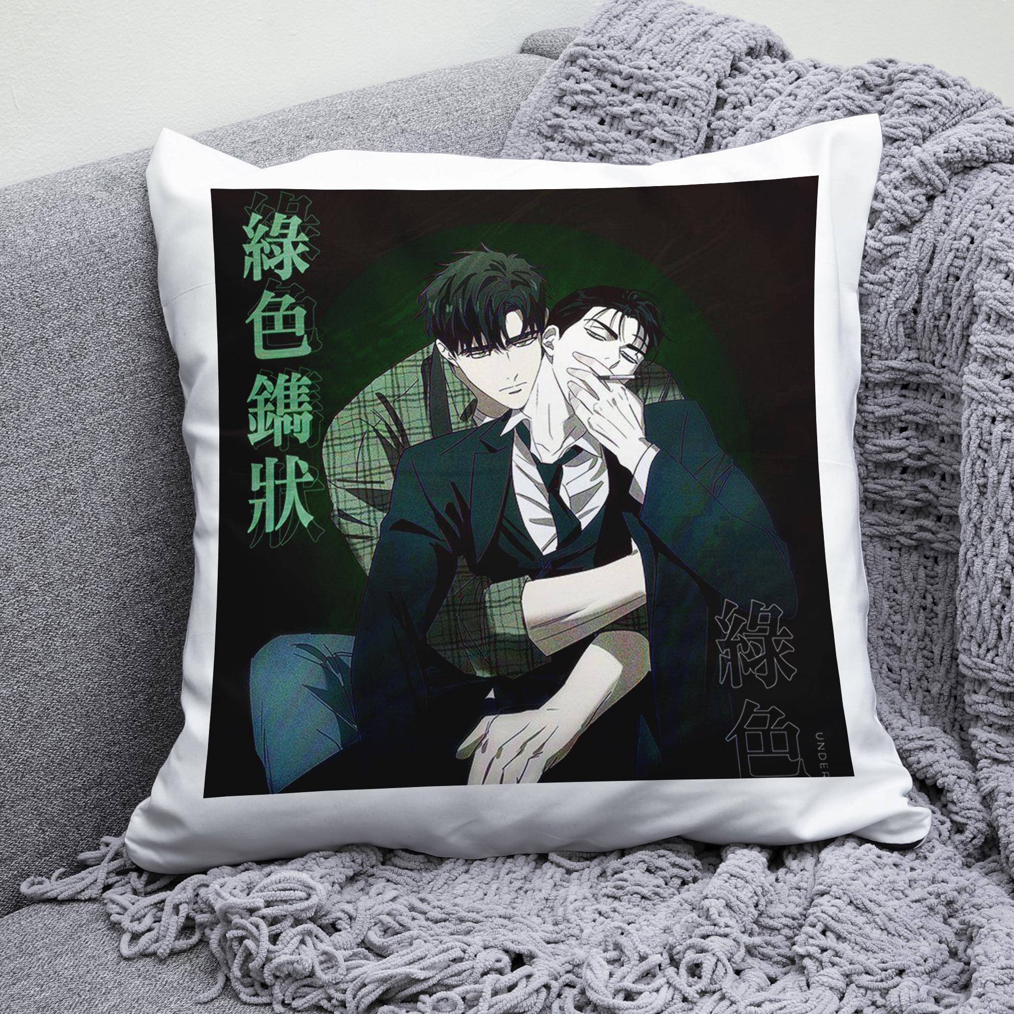 Плюшевая подушка квадрат с принтом аниме Under the greenlight