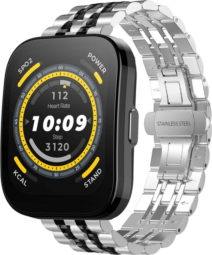 Браслет металлический Spinye Line для Amazfit Bip 5 Silver Black (34343-69)