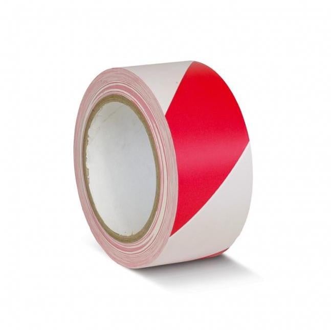 Стрічка сигнальна для тимчасових огорож 50 мм х 50 м 35 мкм 20 шт. Червоний/Білий (2436323037) - фото 3