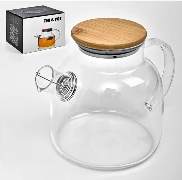 Заварювальний чайник з пружиною-ситом та бамбуковою кришкою Fusion 1 л (92188) - фото 2 Заварювальний чайник з пружиною-ситом та бамбуковою кришкою Fusion 1 л (92188) - фото 2