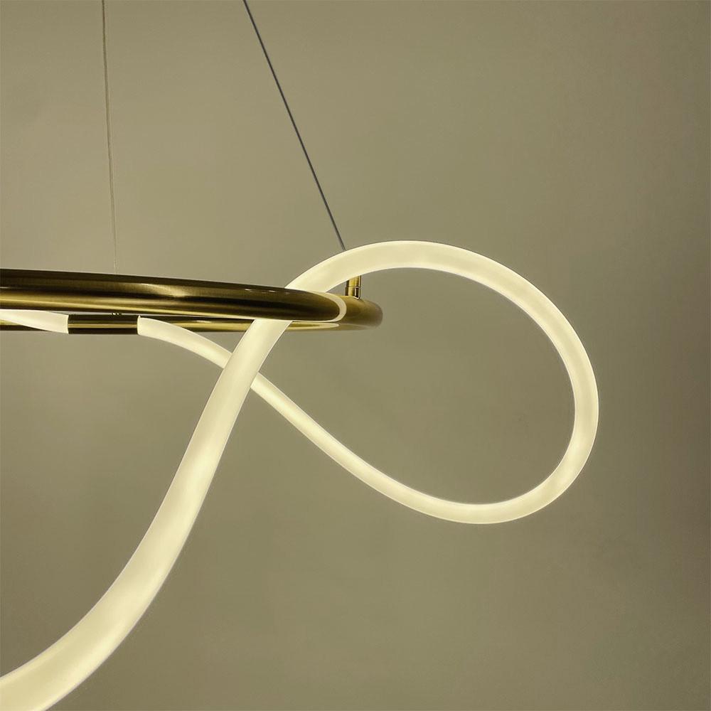 Люстра кільцева з гнучкою Led стрічкою d 85 см кільце 60 см Латунь (y 410-600 ab) - фото 6 Люстра кільцева з гнучкою Led стрічкою d 85 см кільце 60 см Латунь (y 410-600 ab) - фото 6