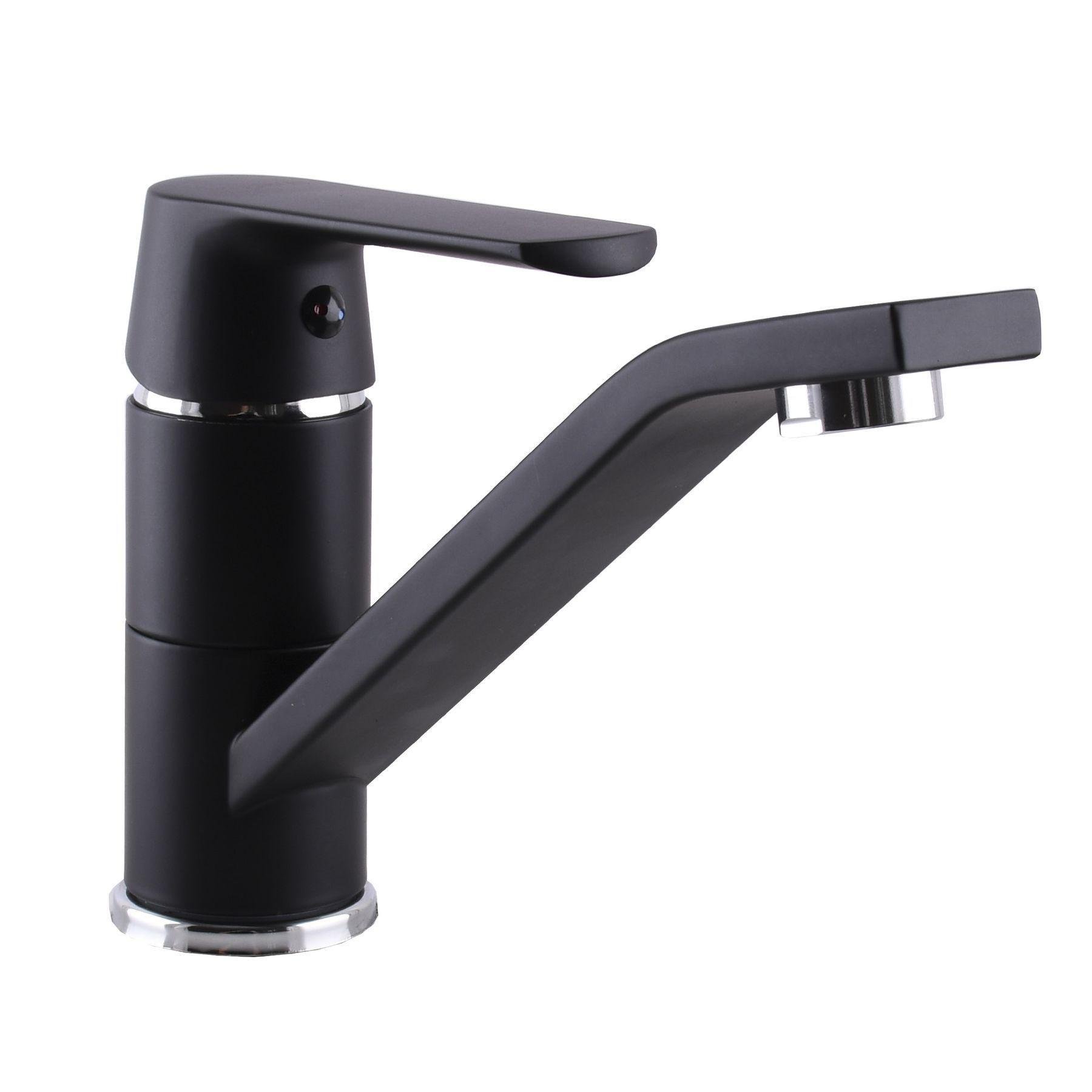 Смеситель для умывальника Globus Lux Черный матовый (21860)